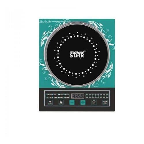 Winningstar Crystal High Temperature Resistant Portable Induction Cooktop Cooker With 10 Power Levels 10 Temperature Setting 4h Timer 1.5m Copper Charging Wire BS Plug
