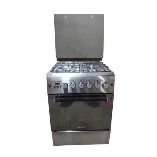 Blueflame D60406-I-L-R-F Full Gas Cooker, 60cm x 60cm - Silver, Black (5YRs WRTY)