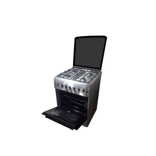 Blueflame D60406-I-L-R-F Full Gas Cooker, 60cm x 60cm - Silver, Black (5YRs WRTY)