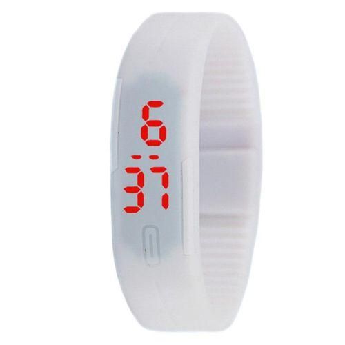 Sports Unisex Men Women Silicone Electronic LEDWhite