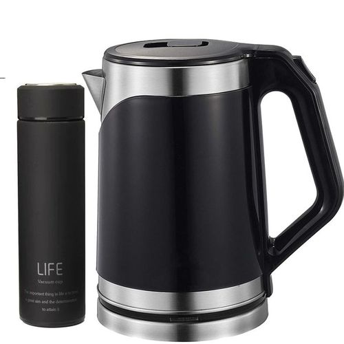 Bundle Thermos Flask 450mls,Cordless Electric Kettle,2Litres - Black