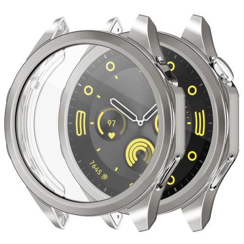 Transparent Watch Screen Protector Durable Anti-Scratch Electroplated Watch Bumper Cover Suitable for Reduces Fingerprint Smudges NO5148