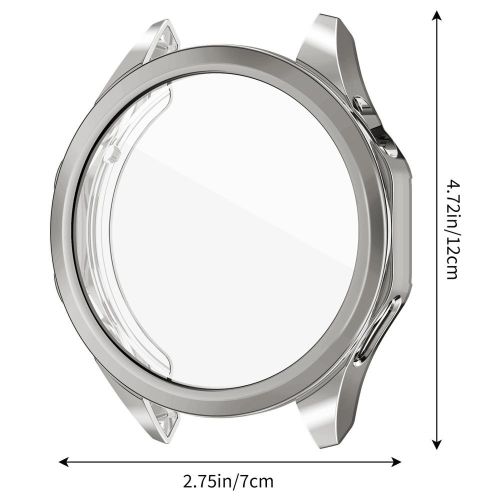 Transparent Watch Screen Protector Durable Anti-Scratch Electroplated Watch Bumper Cover Suitable for Reduces Fingerprint Smudges NO5148