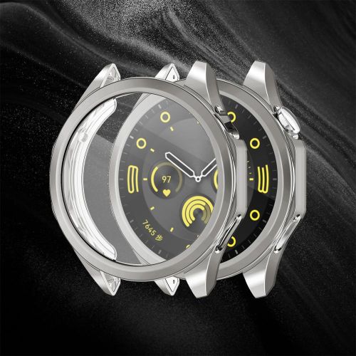 Transparent Watch Screen Protector Durable Anti-Scratch Electroplated Watch Bumper Cover Suitable for Reduces Fingerprint Smudges NO5148