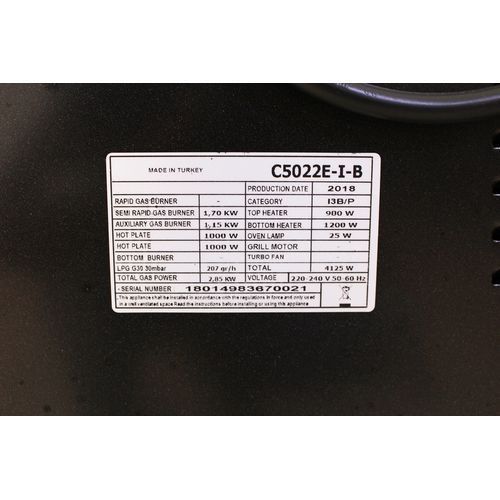 Blueflame 2Gas + 2 Electric 50x50 Auto Ignition Cooker - Black