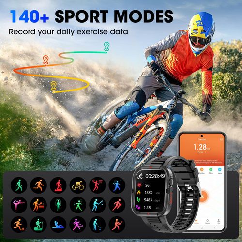 1.85-inch Men's And Women's , IP67 Water Resistant  Smartwatch 1pc With Activity Fitness Tracking Pedometer