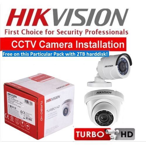 HIK CCTV Cameras Full Kit,8 CCTV Surveillance Cameras, Mobile Monitoring, Free Installation + 2TB Hard Disk