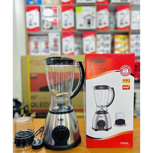 Couronne 2 IN 1 Stainless Steel High Speed Electric Blender 1.5 L - Silver.