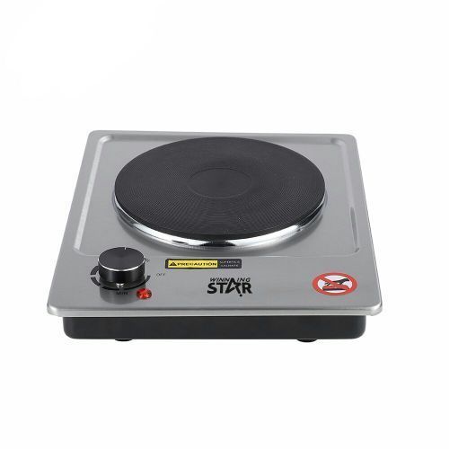 Winningstar Portable Electric Stove Single Burner Hot Plate - Silver