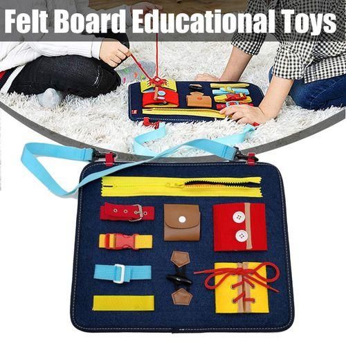 Toddlers Busy Felt Board Basic Skills Activity Board Educational Learning Toys Thicker