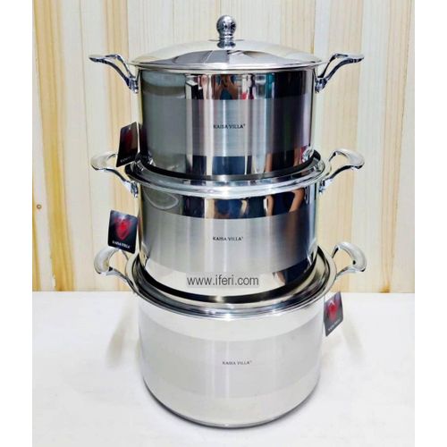 A set of 3 Stainless Steam Pot  Induction Cooker
