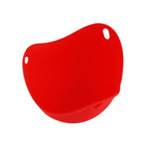 Silicone Poacher Mould Kitchen Cook Cookware Poached Baking Egg Cup Cooker red