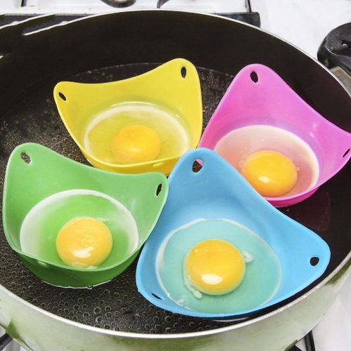 Silicone Poacher Mould Kitchen Cook Cookware Poached Baking Egg Cup Cooker red