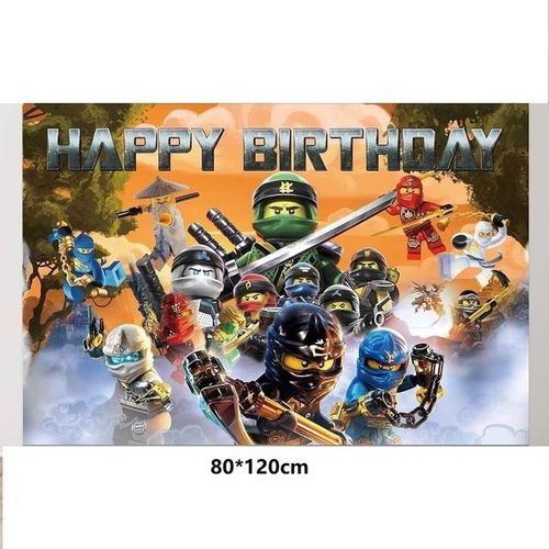 Ninjaed Go Theme Balloon Birthday Party Decoration Supplies Baby Shower Legoed Latex Ballon Backdrop Banner Cake Toppers Boys