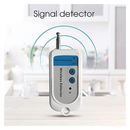 Wireless Signal RF Detector Tracer Mini Camera Finder Ghost Sensor 100-2400 Mhz GSM Alarm Device Radio Frequency Check-White