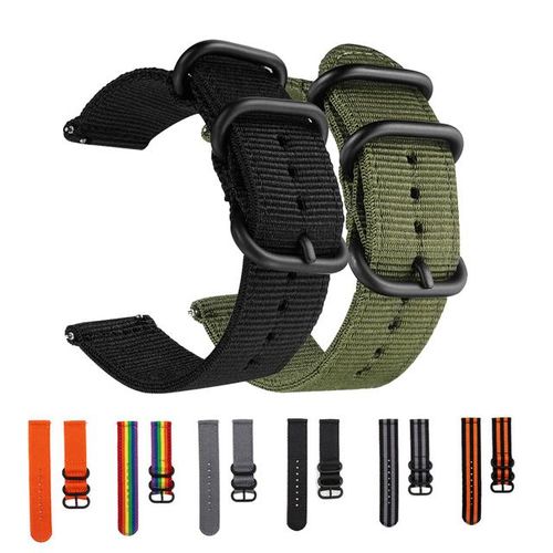 Nylon Canvas Watch Band Strap For Samsung Galaxy Watch 3 41 45 42 46 Mm Gear S3 Sport Watchband Quick Release 18 20 22 24mm