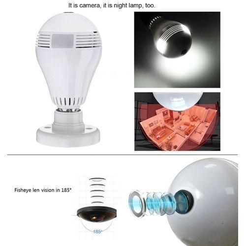 P2P IP Camera Software Download Light Bulb Camera Outdoor IP Camera - White