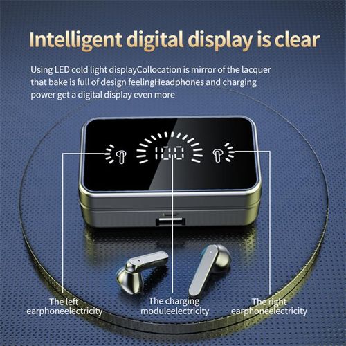 Wireless Bluetooth HIFI Headphones Stereo Fingerprint Touch Earbud Sensor