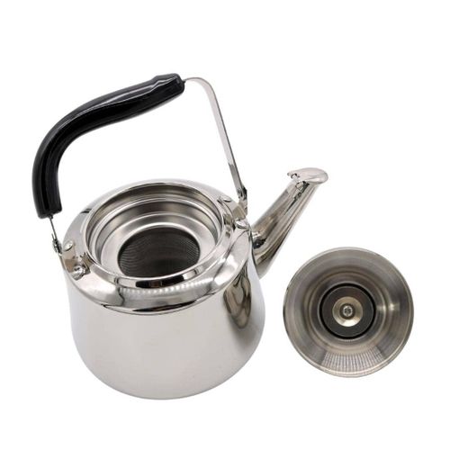 1 Liter Stainless Steel Whistling Kettle With Filter-Multicolour