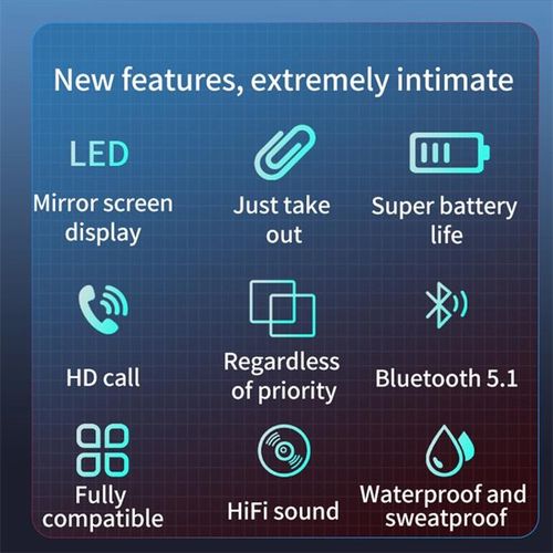 Wireless Bluetooth HIFI Headphones Stereo Fingerprint Touch Earbud Sensor