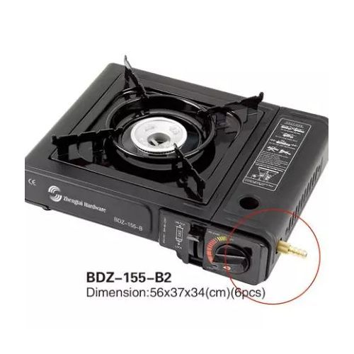 Travel Portable Gas Stove With Small Gas Cylinder - Black