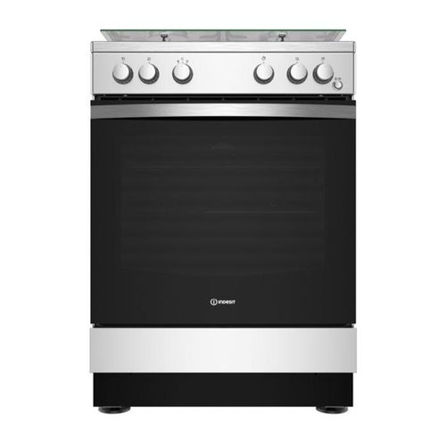 Indesit 60/60cms 4 Gas Burners Cooker With Gas Oven And Gas Grill IS67G1PCX- Silver (01 Year Warranty)