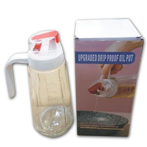 Upgraded Drip Proof Gass Oil Pot - Transparent