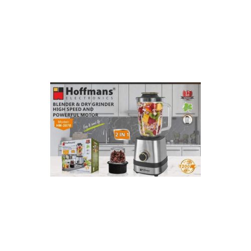 Hoffmans 2 in 1 Blender And Dry Grinder Powerful Motor And High Speed HM-2078
