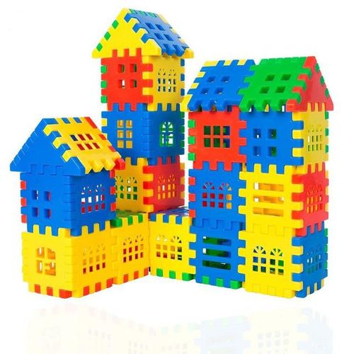 100/140Pcs Plastic Building Blocks Toy DIY Toy Large Particles Creative Assemble Bricks House Blocks Kids Education Toy