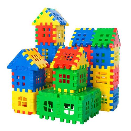 100/140Pcs Plastic Building Blocks Toy DIY Toy Large Particles Creative Assemble Bricks House Blocks Kids Education Toy