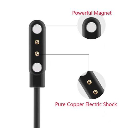 Longer Softer Emergency Backup 2pin Magnetic Charger Cable Wire For Smart Watch Bracelet 2 Pin Distance 2.84mm 4mm Data Cables