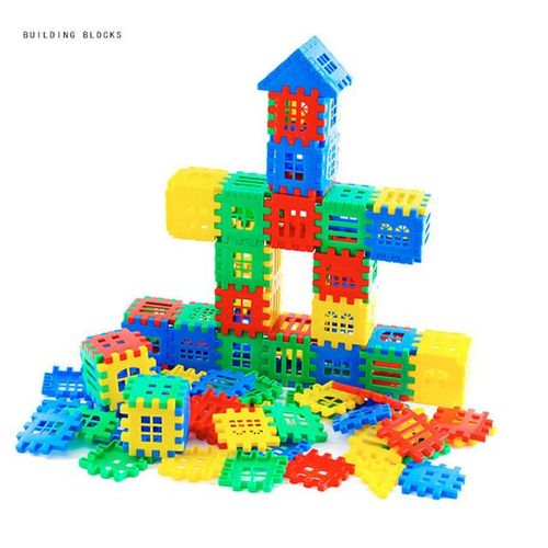 100/140Pcs Plastic Building Blocks Toy DIY Toy Large Particles Creative Assemble Bricks House Blocks Kids Education Toy