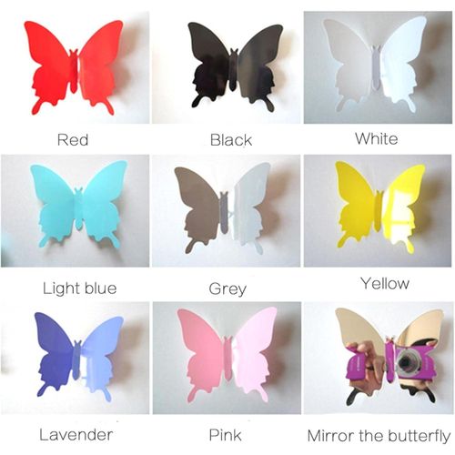 12pcs/set Butterfly Wall Stickers 3D Butterflies