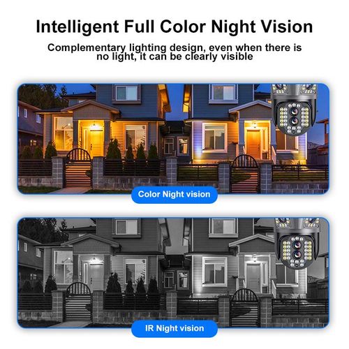 360 Degrees WiFi PTZ Network Camera CCTV 3 Lens IP66 Waterproof 6MP Wireless Camera Security Camera
