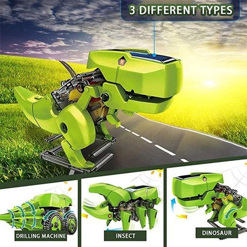 3 In 1 Solar Robot Kits Educational Toys STEM Technology Learning Block Spaceship Robotics Toy For Kids Children Gifts
