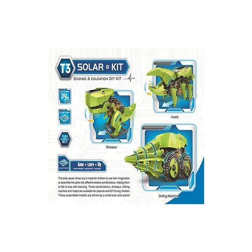 3 In 1 Solar Robot Kits Educational Toys STEM Technology Learning Block Spaceship Robotics Toy For Kids Children Gifts