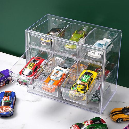 1/64 Scale Car Model Collection Display Box Stackable Dustproof Storage Box Kids Toys Die-Cast Model Car Display Box