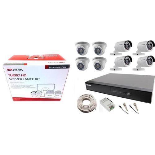 Hikvision 8 Channel Hikvision Full HD CCTV Cameras - White