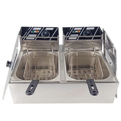 Electric Deep Fryer 12L Double - Silver