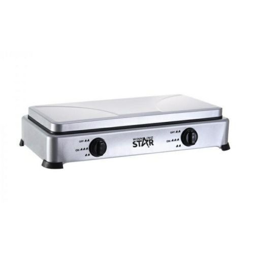 Gas Stove With 2 Burners And Lid-Grey