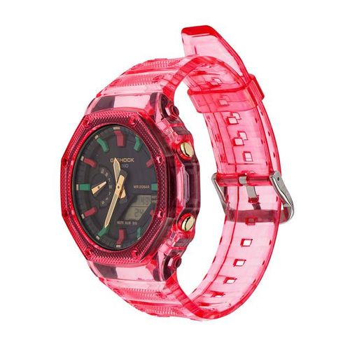 Transparent Watch Case And Band For G-Shock Ga-2100 Accessories Refit Watchband Ga2100 Silicone Watch Band Straps