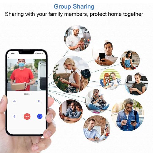 Smart WiFi Video Doorbell, 1080p HD Night Vision, Home Intercom Surveillance