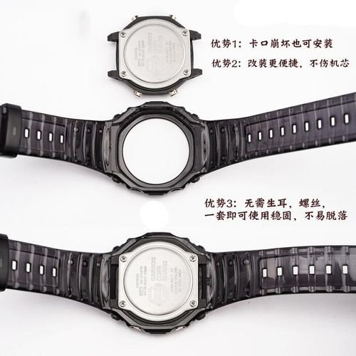 Transparent Watch Case And Band For G-Shock Ga-2100 Accessories Refit Watchband Ga2100 Silicone Watch Band Straps
