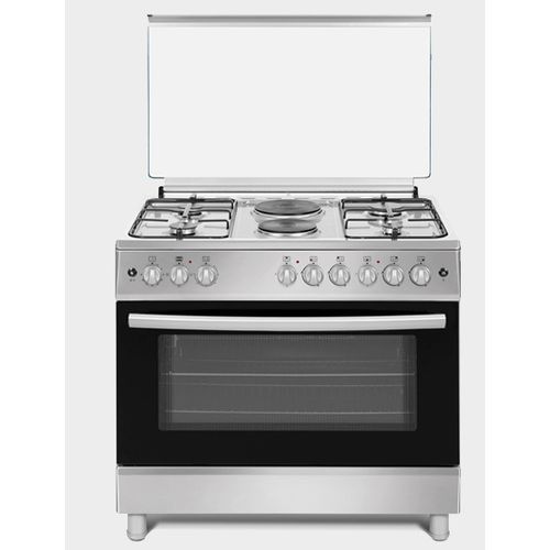 Duratek Cooker 90x60cm 4 Gas Burners And 2 Electric Plates, Oven DTC9042STK - SIlver