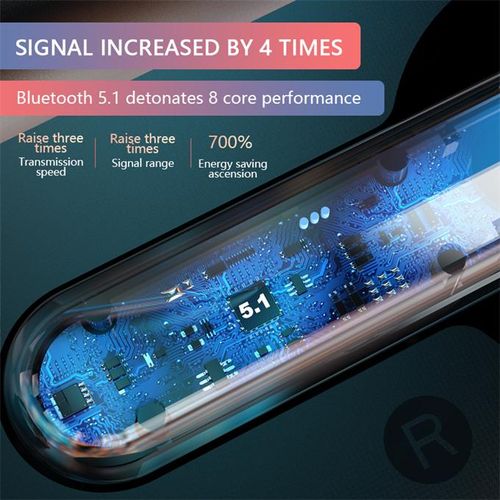 S20 Headphones Wireless 5.2 Headphones Mirror Digital Display Speaker Stereo Headphones Waterproof Headphones