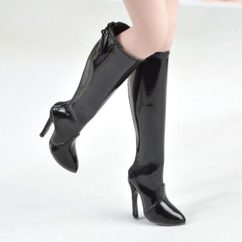 1/6 Scale Female Set Over-knee Boots 2B Sister High Heels Zipper Buckle Style Long Boots for 12in Action Figure Body Model