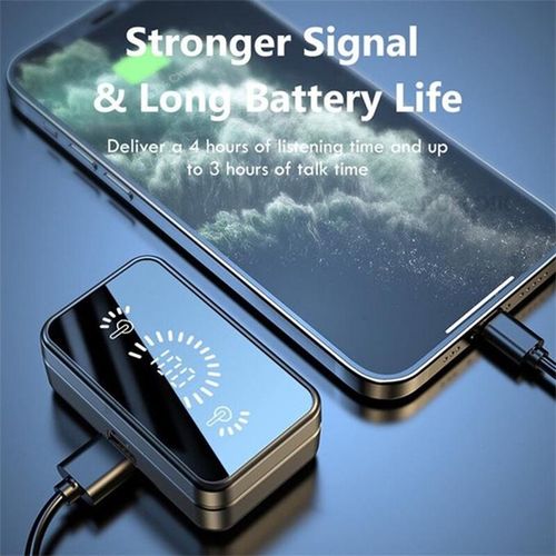 S20 Headphones Wireless 5.2 Headphones Mirror Digital Display Speaker Stereo Headphones Waterproof Headphones