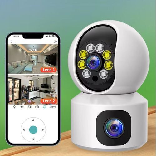 WiFi Indoor Camera 3MP HD Wireless 360 Degree Dual Lens Security Camera
