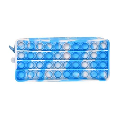 Large Popits Pencil Case Simples Sensory Silicone Bubble Stationery Storage Bag For Children Kids Antistress Pops Its Toy
