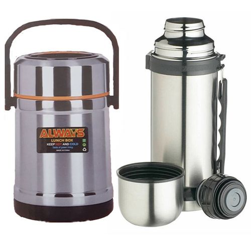 Always Flask Hot And Cold 1 Litre,1.5L Hot Vacuum Food Flask-Silver